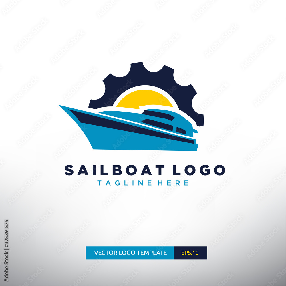 Fototapeta premium Sailboat Logo