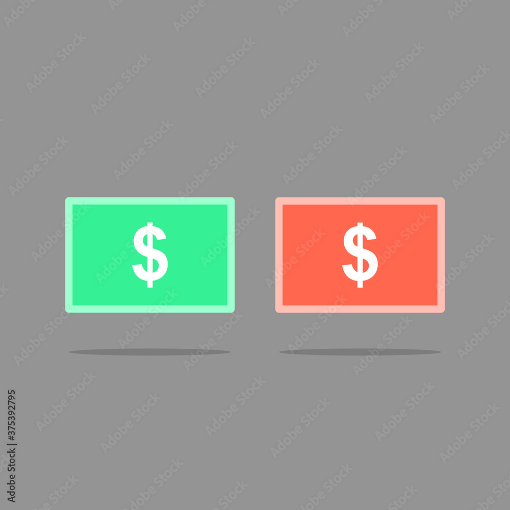 Money icon button vector illustration, dollar money button icon. Money icon button vector illustration, dollar money button icon.