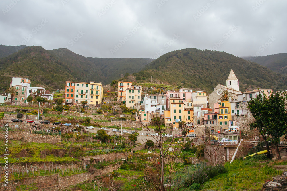 View Towards Corniglia in Italy View Towards Corniglia in Italy