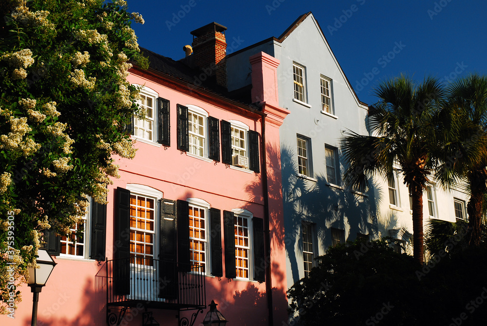 Obraz premium Row Houses, Charleston, South Carolina