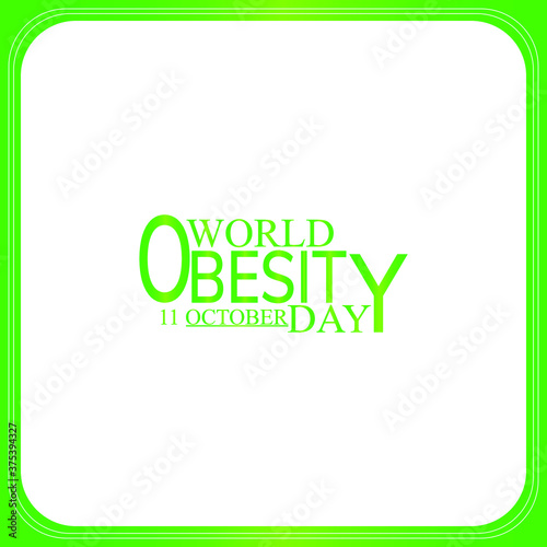 Vector illustration on the theme of World Obesity day observed each year on October