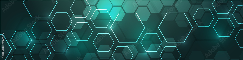 Hi-tech background design. The concept of chemical engineering, genetic research, innovative technologies. Hexagonal background for digital technology, medicine, science, research and healthcare.	
