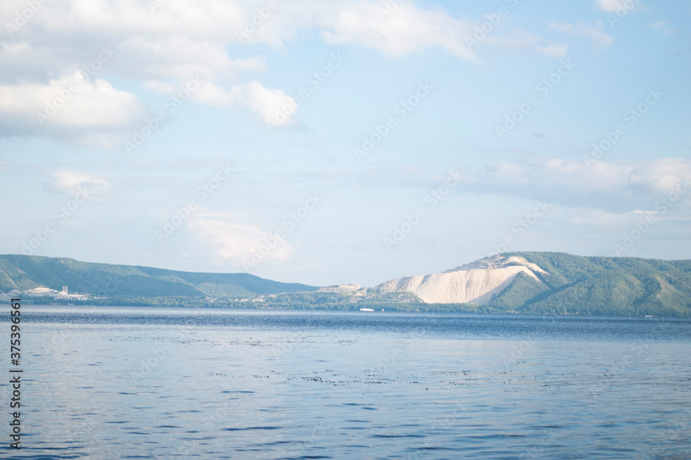 mountain view from the sea, view from the sea, view of the sea and mountains