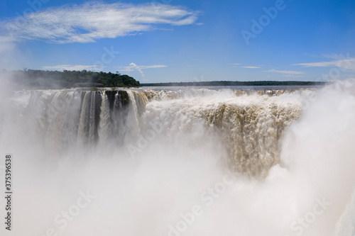Iguazu/Iguaçu falls, Misiones Province, Argentina, South America, Unesco World Heritage Site.