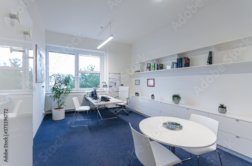 Empty white hospital clinic office consulting room