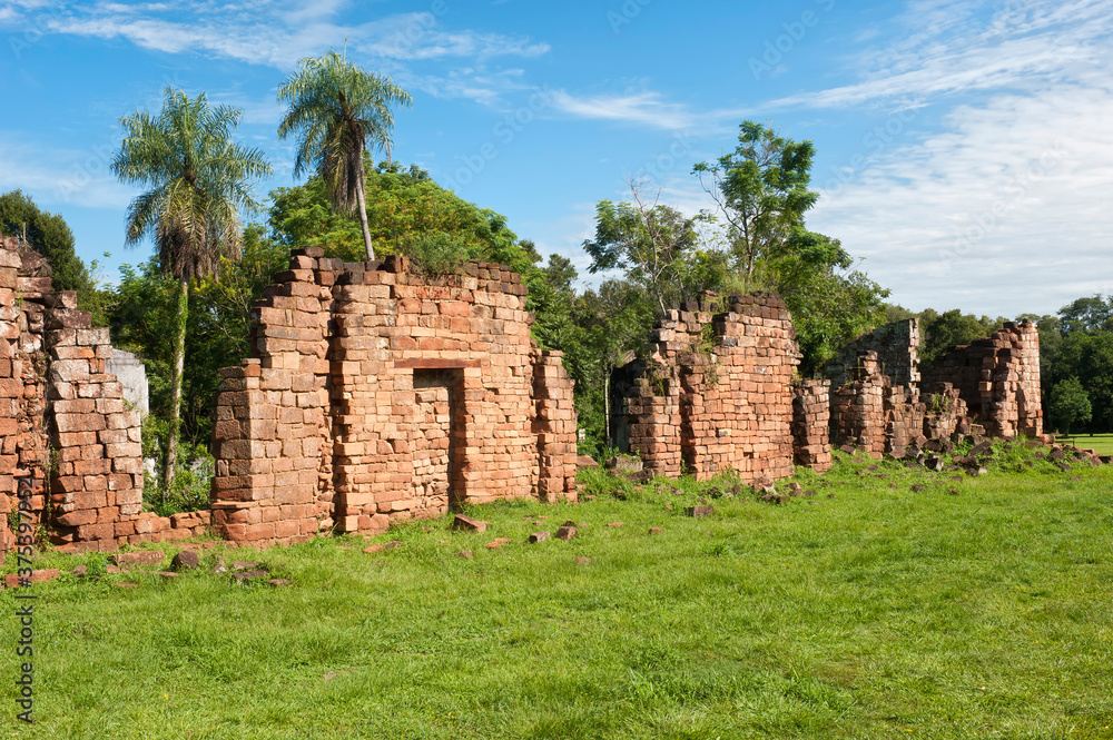 Ruins of the Jesuit reduction Santa Ana, Misiones Province, Argentina, South America.