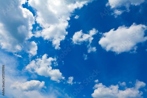 blue sky and white clouds