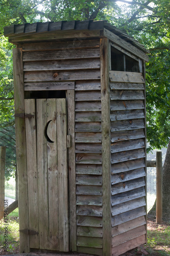 Old wooden outhouse