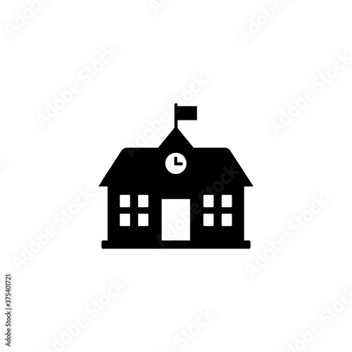school building icon symbol vector design