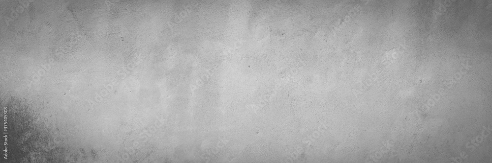 Obraz premium Texture of old gray concrete wall for background, grunge background, panorama 