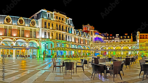 The evening Piazza square, Batumi, Georgia photo