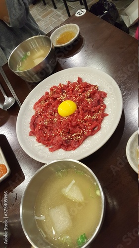Korean-style raw beef