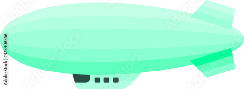 Vector Illustration of a Colorful Cartoon Blimp Dirigible