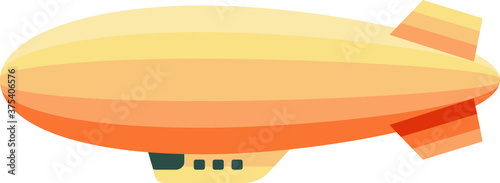 Vector Illustration of a Colorful Cartoon Blimp Dirigible
