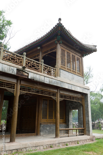 loft building in a Chinese ancient garden