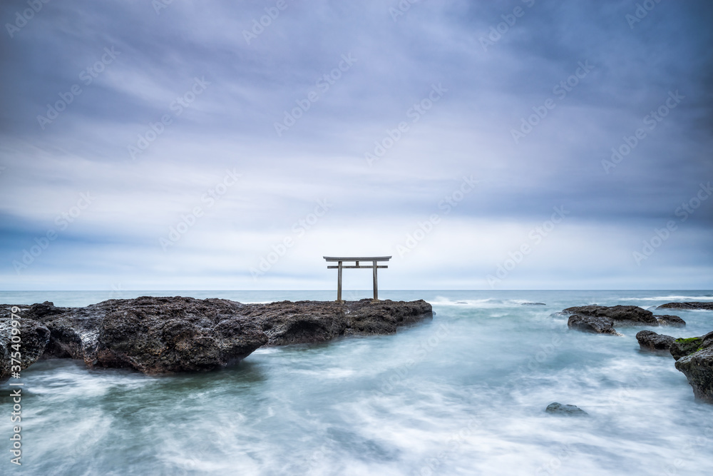 Torii gate of the Oarai Isosaki Shrine, Ibaraki Prefecture, Japan Torii gate of the Oarai Isosaki Shrine, Ibaraki Prefecture, Japan
