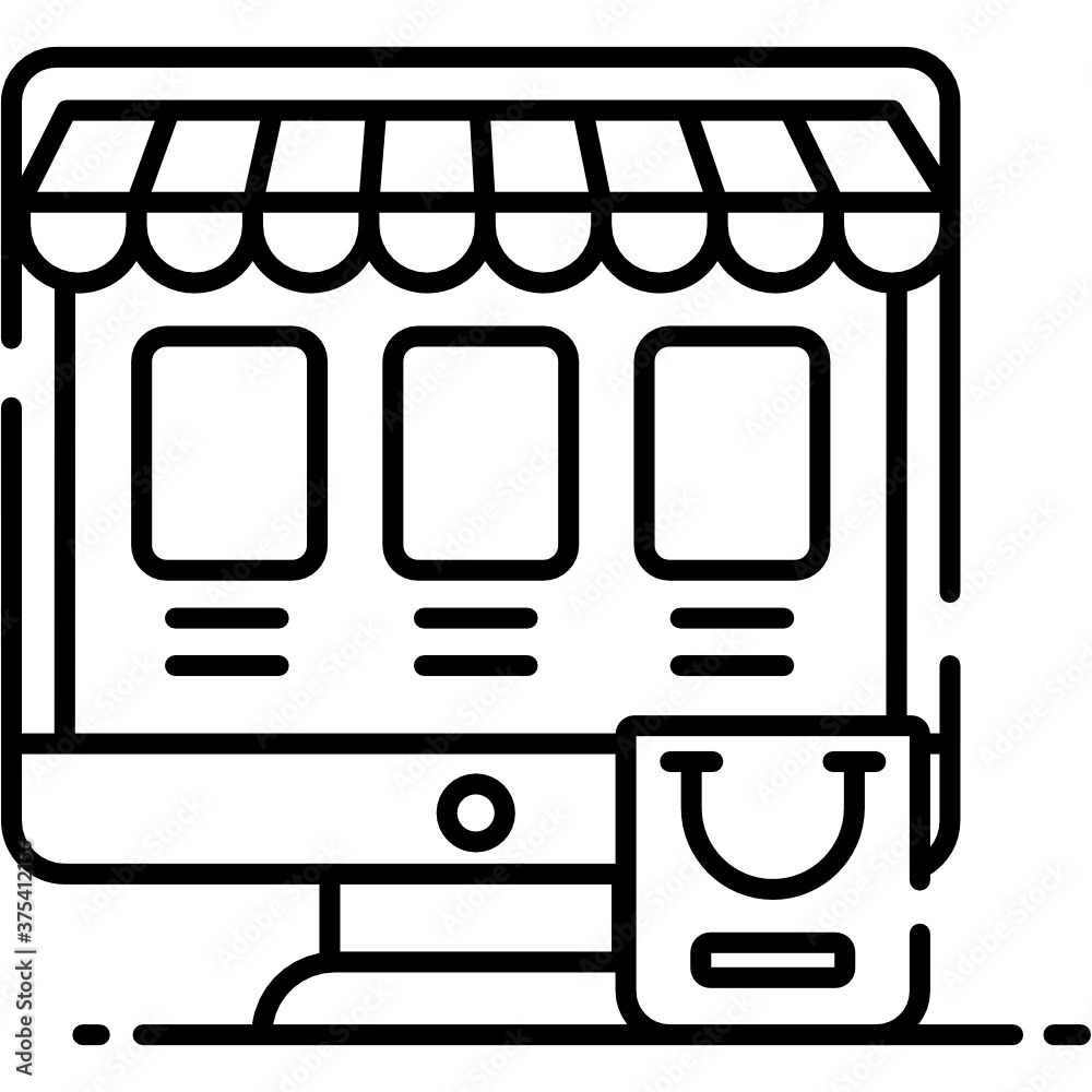 Online shopping website referring to shopping ads in icon
Online shopping website referring to shopping ads in icon