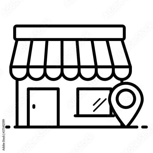 
Retail store location icon vector
