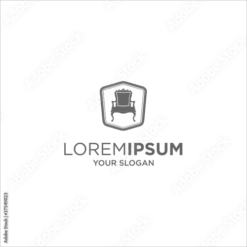 vintage chair upholstery silhouette logo