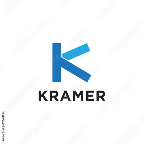 Obraz na płótnie K, Kramer Logo Vector Simple and typography