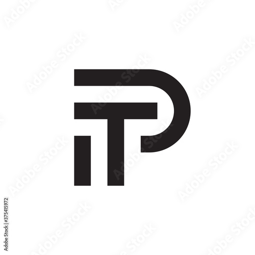 Letter PT, TP logo template