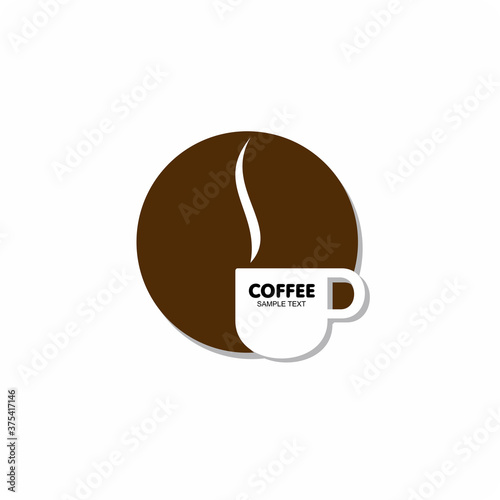 Coffee cup label concept menu