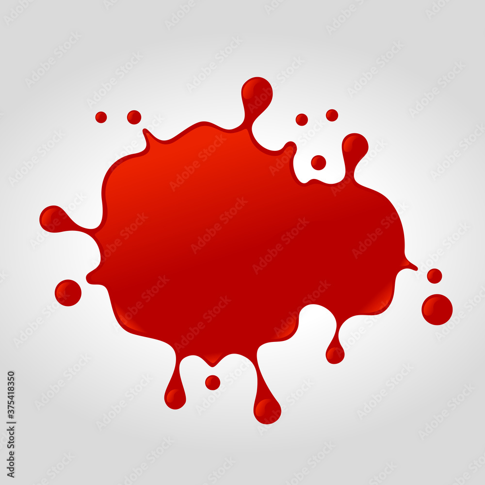 Fototapeta premium Red ketchup vector splash background. To see the other vector splash illustrations , please check Splash and Dripping collection.