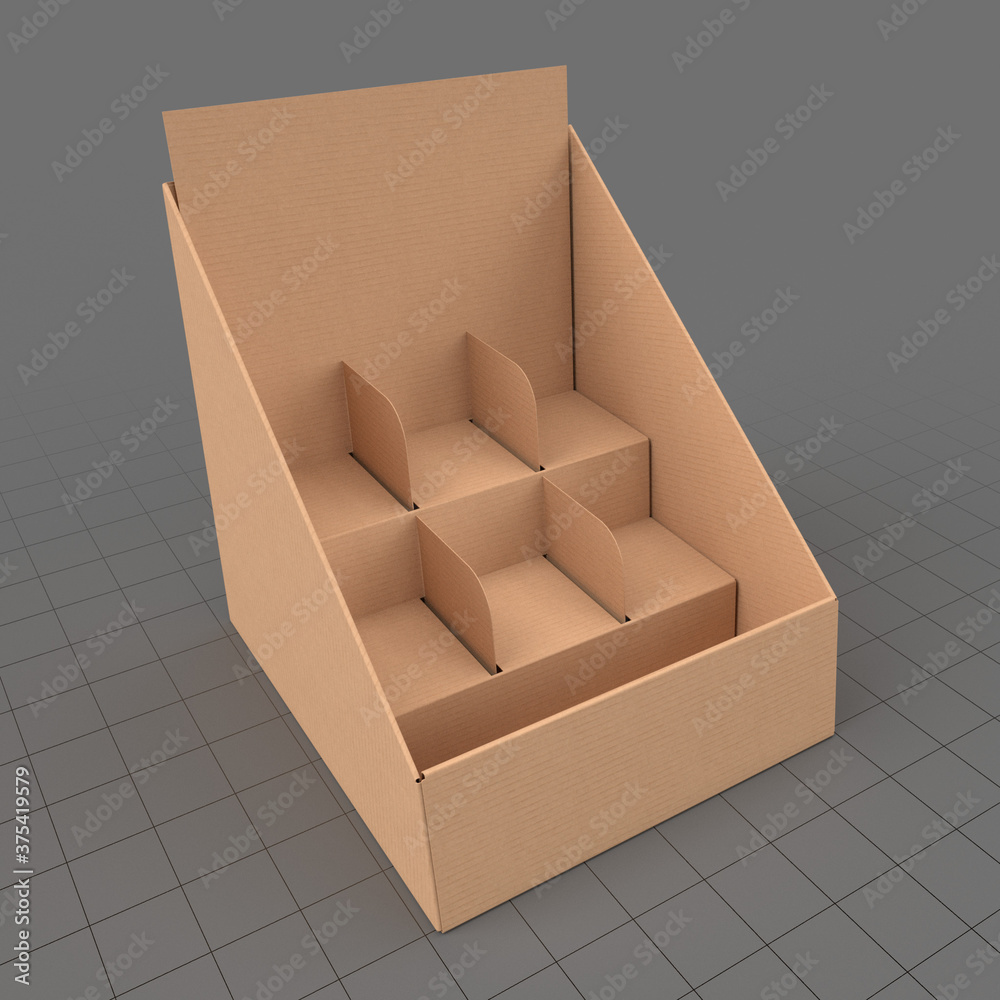 Cardboard product display stand Stock 3D asset | Adobe Stock