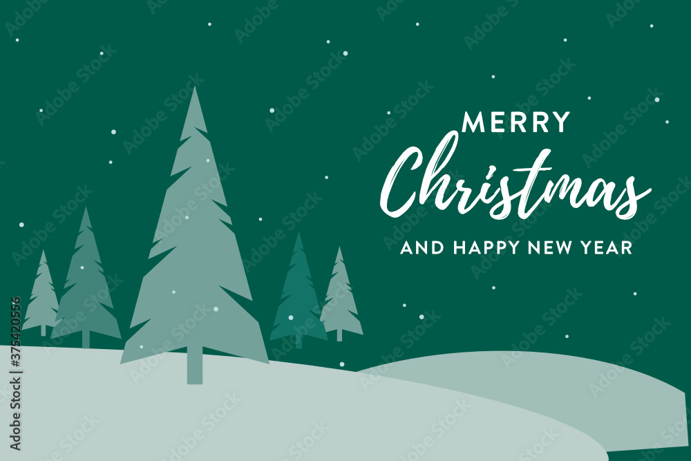 Merry Christmas and Happy New Year Greeting Card, Holiday Card, Graphic Layout Template, Digital Print, Vector Illustration Background