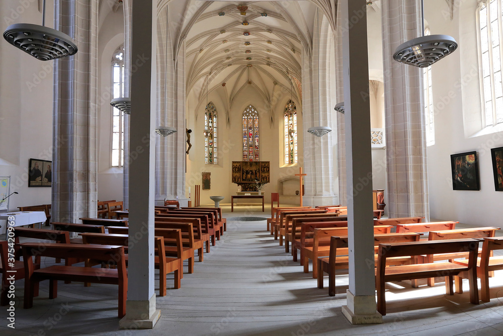 Martin Luther's Taufkirche in Eisleben. Eisleben, Sachsen-Anhalt, Deutschland, Europa