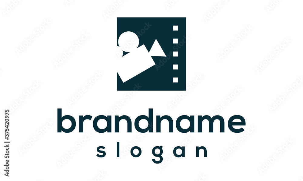 Modern film logo design vector Modern film logo design vector