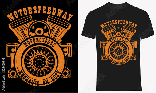 Motor speed Way Motorcycles Mechanic on Duty Rider Biker T-Shirt Design, cool motorcycle t-shirt designs, motorcycle t-shirt design vector