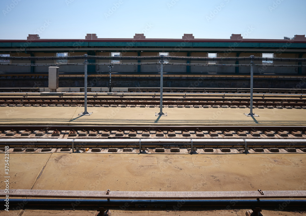 New York City Subway station in Brooklyn Borough, USA.