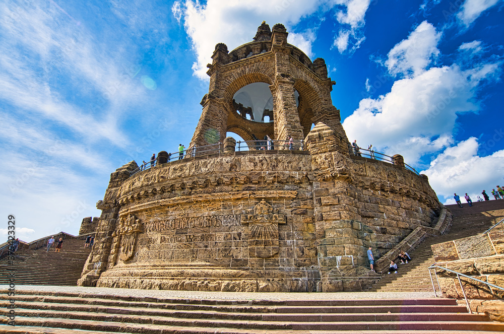 Kaiser Wilhelm Monument in Porta Westfalica North Rhine-Westphalia