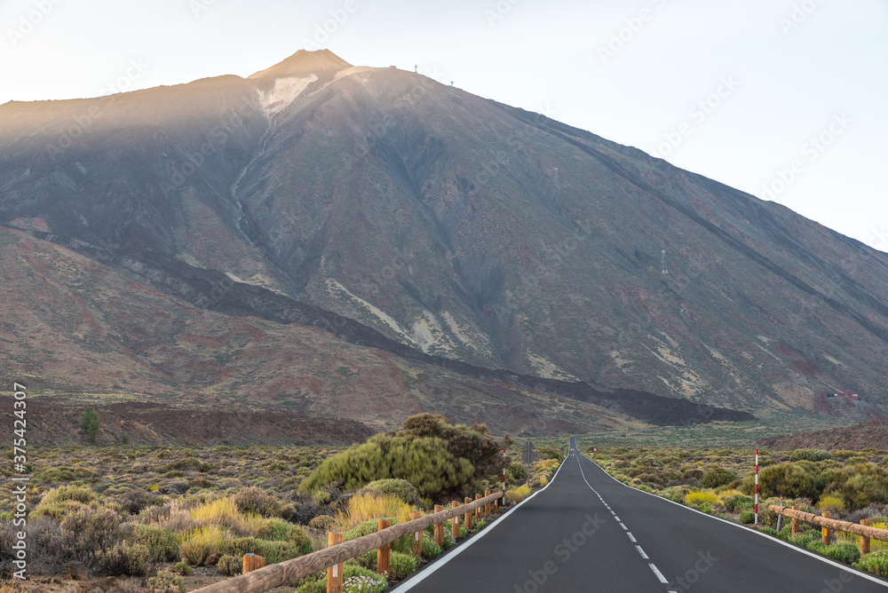 Scenic view of the Teide Volcano at the end of the road in Tenerife, Canary Islands Scenic view of the Teide Volcano at the end of the road in Tenerife, Canary Islands