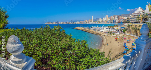 Fotografie View from the Balcony of the Mediterranean sea, Mirador del Castillo, Benidorm,