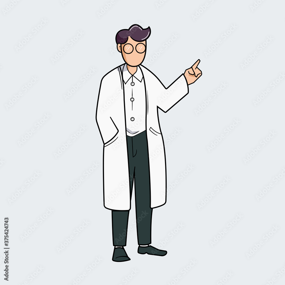 Vector Image of a Doctor's Character Vector Image of a Doctor's Character