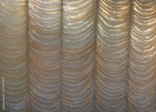 interior light brown stage curtain