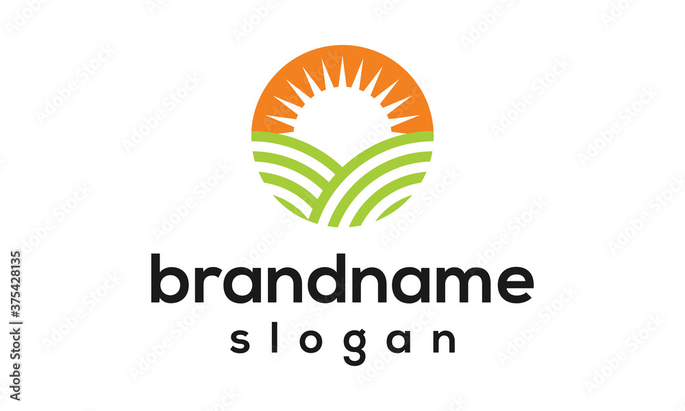 Sun Farm logo design vector Sun Farm logo design vector