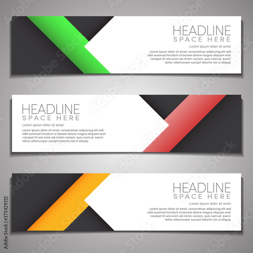 Banner Background Modern Company Business Header Footer Template Design Web Horizontal
