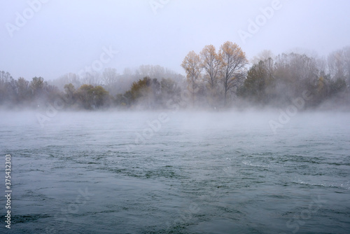 Nebel im Herbst über dem Rhein bei Speyer © Lichtfreibeuter
