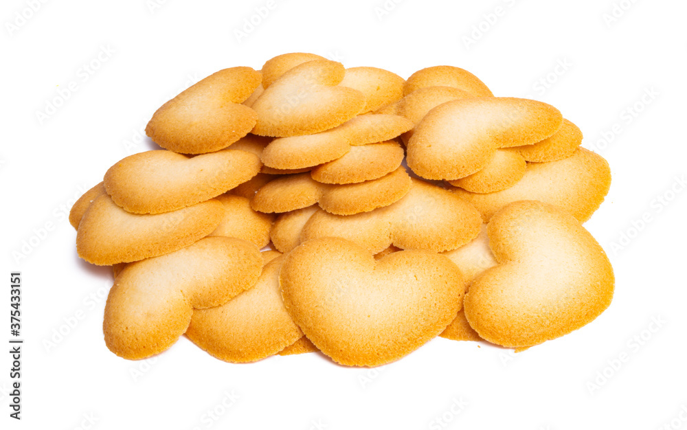 Fototapeta premium Cookie hearts isolated