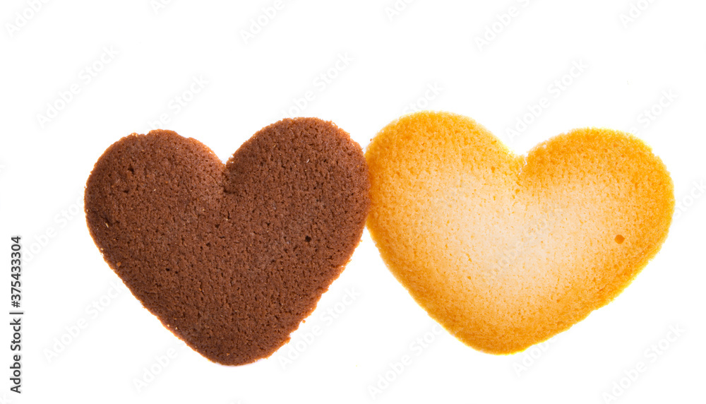 Cookie hearts isolated Cookie hearts isolated