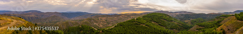 mountains and forests from the top at sunset © JuanFrancisco