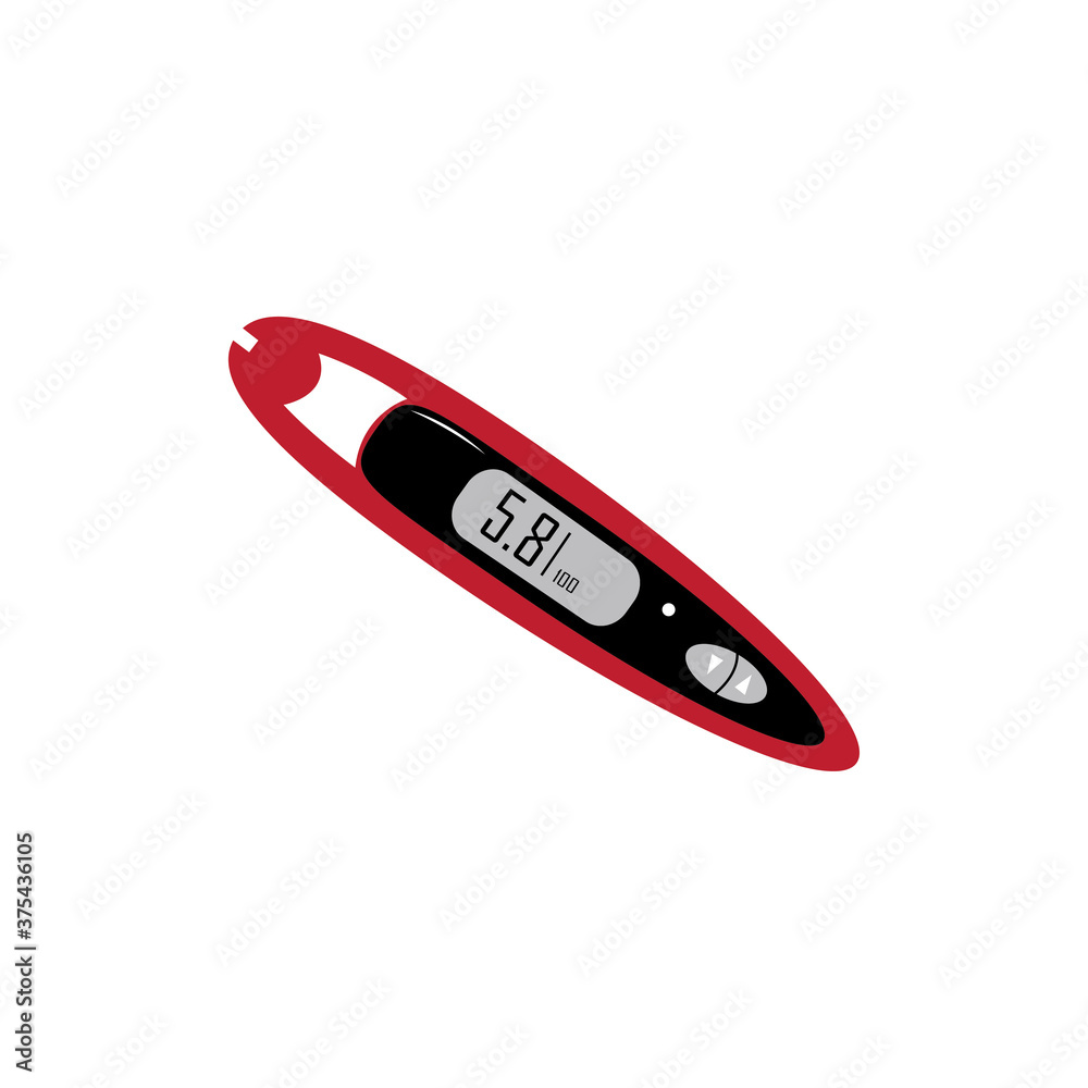 Thermometer icon illustrated with color vector design