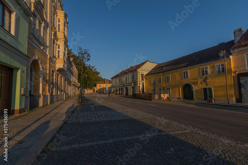 Gmund castle and buildings in summer orange morning © luzkovyvagon.cz
