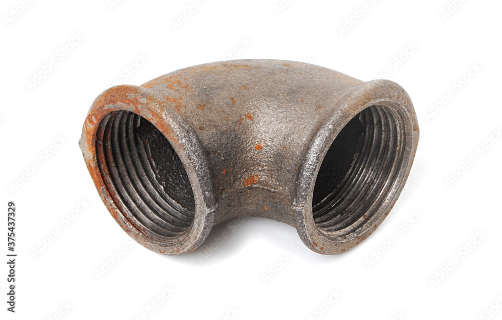 Old rusty metal corner sleeve