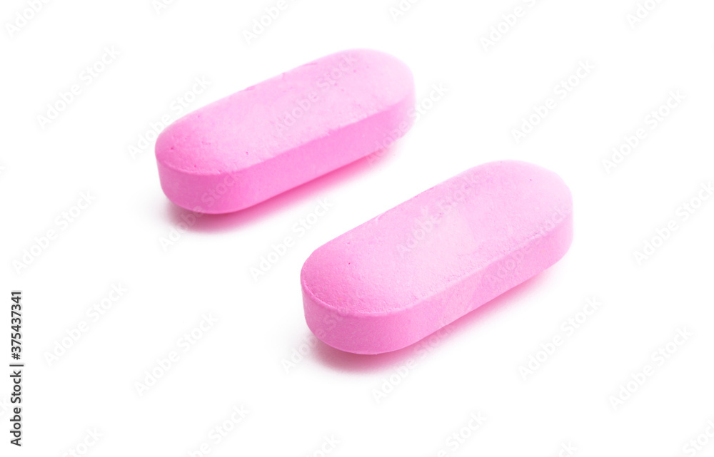pink pills isolated pink pills isolated