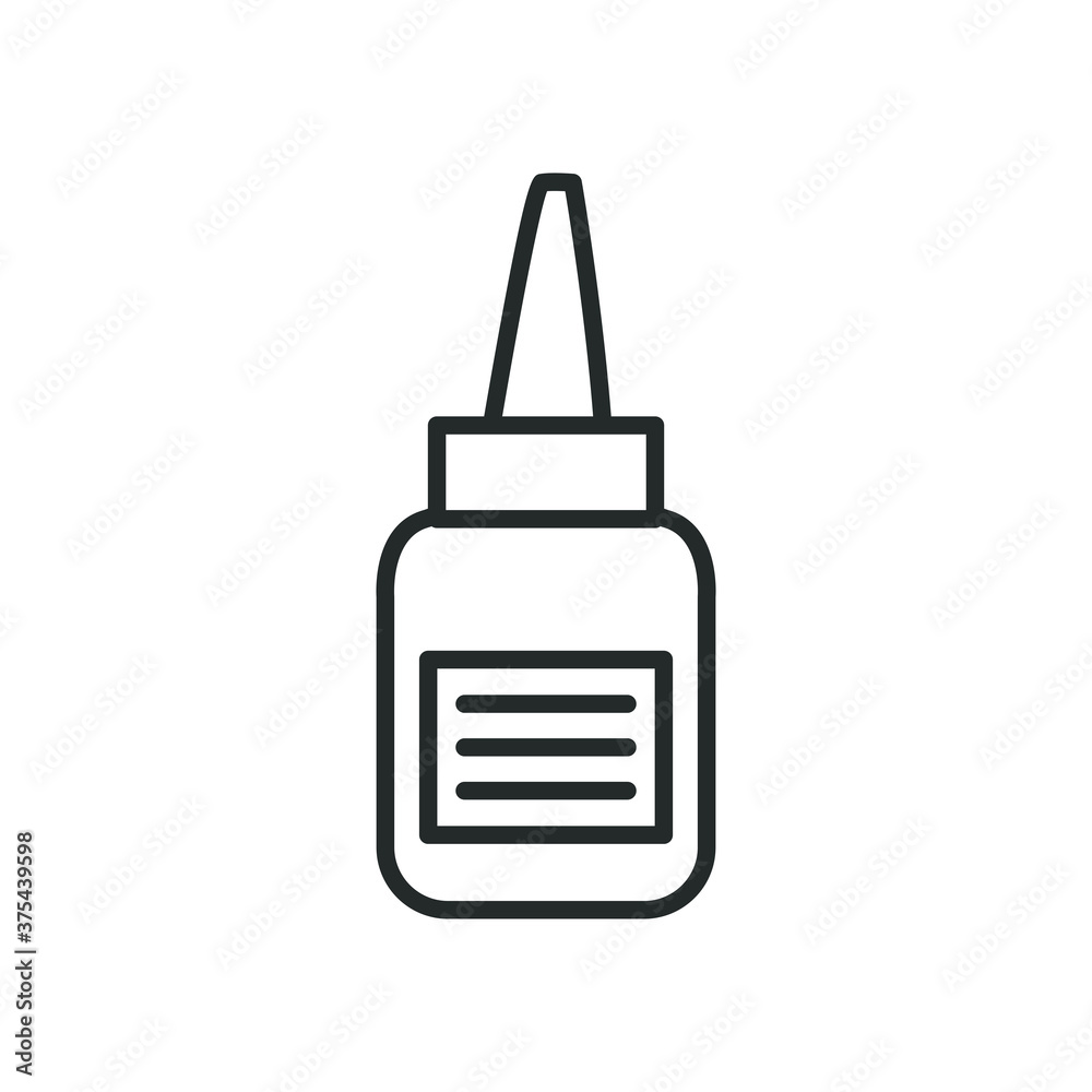 Medical dropper line style icon vector design Medical dropper line style icon vector design