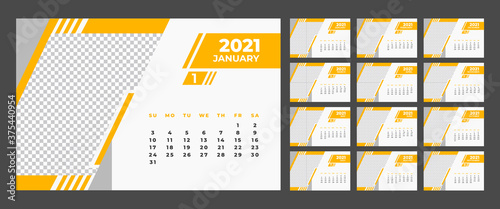 Calendar 2021 Template Design